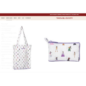 Taylor Swift Eras Tour Tote Bag in Zip Pouch NEW